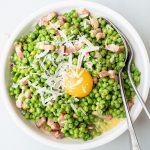 Petits pois façon carbonra