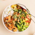 Bowl mango crevettes
