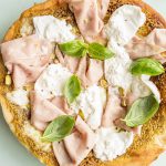 pizza pistache & mortadelle